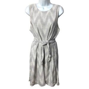 Gap Chevron Print Sleeveless Tie Waist Dress size small